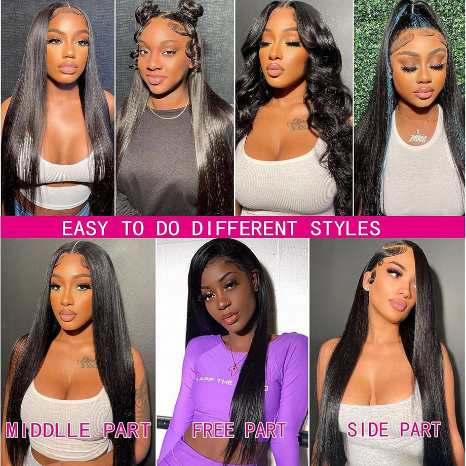 Glueless 13x4 Lace Front Wig Human Hair Celebrity Style 
