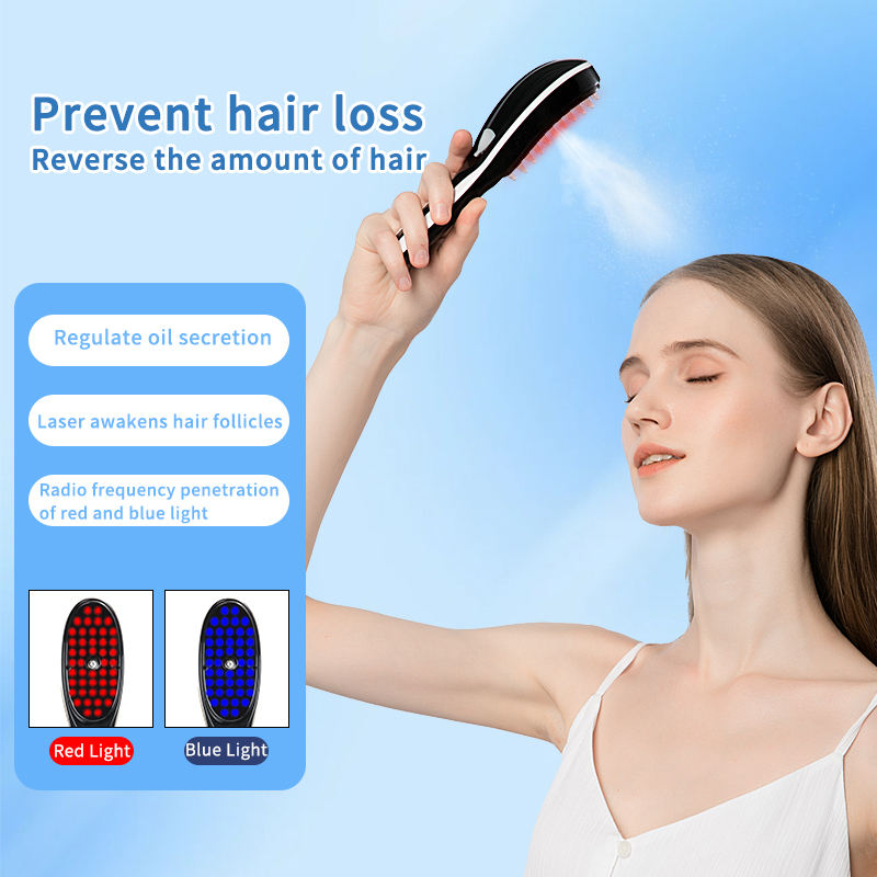 Hair Growth Device with Color Light Ion Vibration Spray | GlowHub