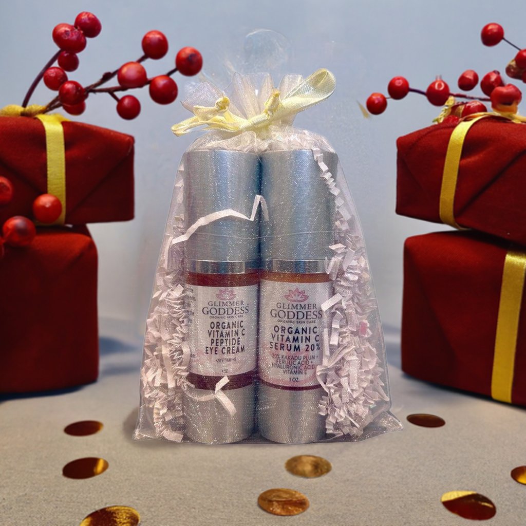 Organic Vitamin C Glow Duo – 20% Vitamin C + Peptide Eye Serum