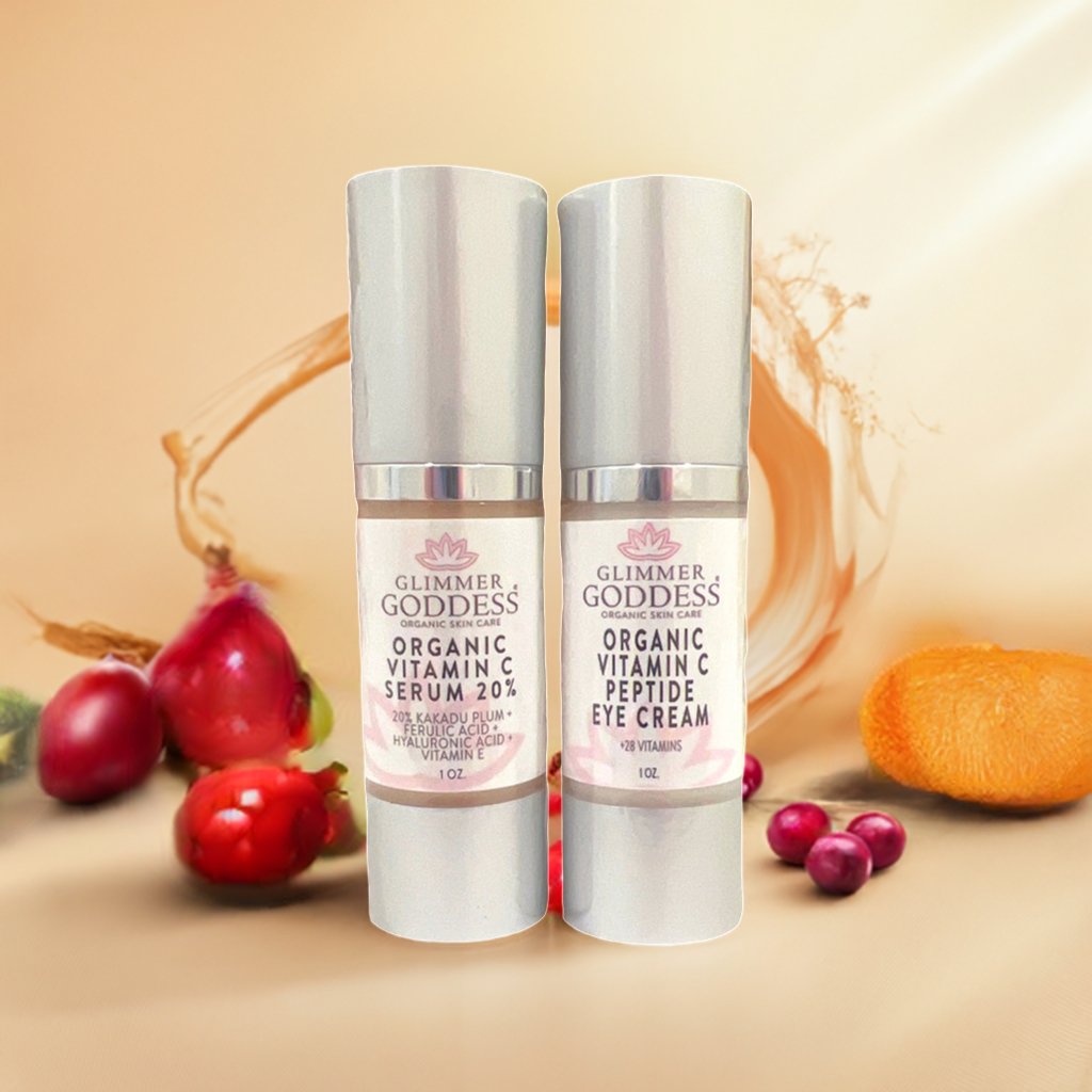 Organic Vitamin C Glow Duo – 20% Vitamin C + Peptide Eye Serum